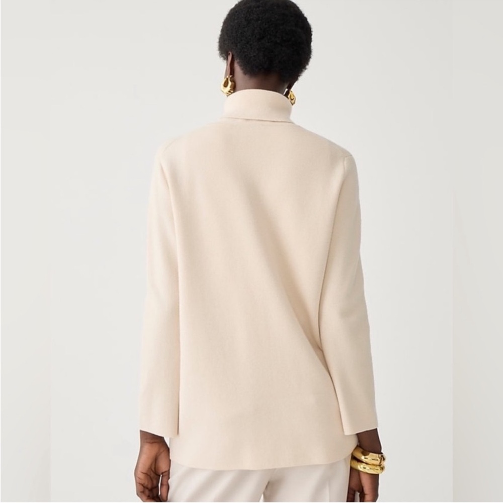J. Crew Giselle Cardigan Blazer Jacket Merino Cotton Womens Large Cream - Picture 3 of 12